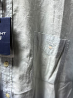 Men's Long Sleeve Casual Shirt – Handwoven Cotton, Blue