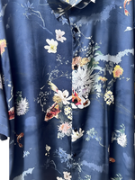 Men's Graphic Print Shirt – Relaxed Summer Vibes, Navy