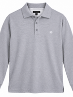 Men's Long Sleeve Polo – Classic & Versatile, Grey