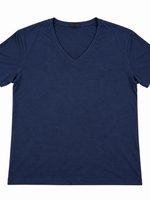 Men's V-Neck T-Shirt – Ultra-Light Cotton Comfort, Navy