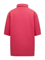 Men's Silk Short Sleeve Patterned Relaxed Fit Casual Shirt, Red