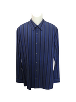 Men's Oxford Stripe Shirt – E-Z Fit Comfort, Purple
