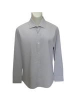 Men's Striped Long Sleeve Shirt – Timeless & Elegant, Off-White