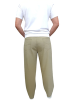 Gentleman Farmer men's khaki lightweight cargo pants with back pockets, shown from a rear view.