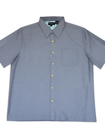Men's Short Sleeve Solid Relaxed Fit Casual Shirt, Light Blue