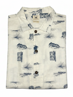 Men's Graphic Short Sleeve Regular Fit Casual Shirt, Off-White
