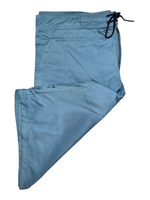 Men's Solid Swim Board-Shorts with Adjustable Drawstrings & Pockets, Faded Blue