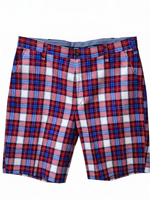 Men's Checkered Chino Shorts – Preppy Vibes, Tango Red
