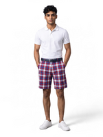 Men's Checkered Chino Shorts – Preppy Vibes, Tango Red