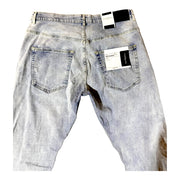 Men's Light Wash Ripped Denim Jeans – Trendy Casual Fit