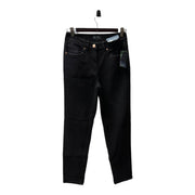 Women's Solid Regular Fit Mid Rise Jeans, Black
