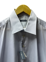 Men's Formal Shirt – Sleek Slim Fit, Metallic White