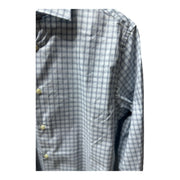 Men's Checkered Long Sleeve Shirt – Timeless Formal Look, Aqua