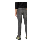 Men's Slim Fit Dark Grey Washed Jeans – Comfortable Stretch Denim