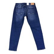 Men's Slim Fit Ripped Jeans, Dark Blue Wash