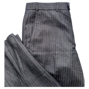 Men's Striped Wool-Cashmere Trousers – Tailored Elegance, Charcoal