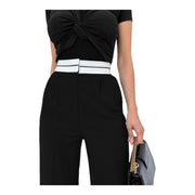 Women's High-Rise Straight-Leg Trousers – Versatile Elegance, Black