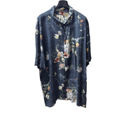 Men's Graphic Print Shirt – Relaxed Summer Vibes, Navy