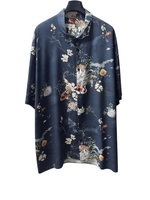 Men's Graphic Print Shirt – Relaxed Summer Vibes, Navy
