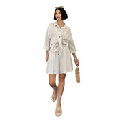 Women's Muslin Button-Down Shirt & Shorts Set