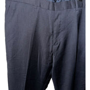 Men's Striped Wool Trousers – Sleek & Professional, Navy
