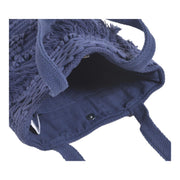 Hand-Tufted Navy Cotton Tote – Boho Chic & Artisanal Charm