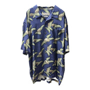 Men's Hut Couture Silk Shirt – Luxurious & Tropical, Blue