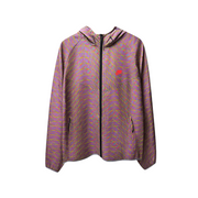 Men's Lightweight Hooded Windbreaker – Multicolor Reflective Design