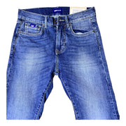 Men's Slim Fit Indigo Washed Jeans – Comfortable Stretch