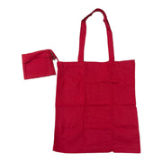 Foldable Cotton Tote Bag, Red