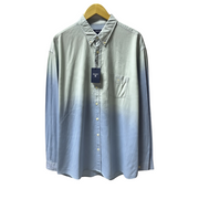 Men's Long Sleeve Casual Shirt – Handwoven Cotton, Blue
