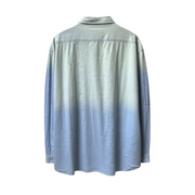 Men's Long Sleeve Casual Shirt – Handwoven Cotton, Blue
