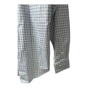Men's Checkered Long Sleeve Shirt – Timeless Formal Look, Aqua