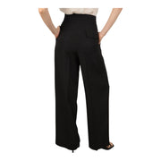 Women's High Waist Straight Leg Pants – Elegant & Chic, Black