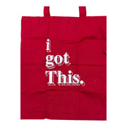 Foldable Cotton Tote Bag, Red