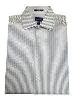Men's Striped Long Sleeve Shirt – Timeless & Elegant, Off-White