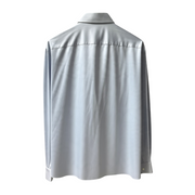 Men's Formal Shirt – Sleek Slim Fit, Metallic White