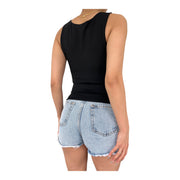 Women's Sleeveless Crop Top – Effortless Chic & Comfort, Black