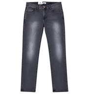 Men's Slim Fit Dark Grey Washed Jeans – Comfortable Stretch Denim