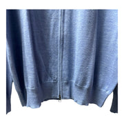 Men's Wool Zip-Up Sweater – Ultra Lightweight & Stylish, Baby Blue