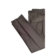 Men's Solid Wool Trousers – Elegant & Timeless, Brown