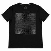 Men's T-Shirt – Word Grid Logo Graphic in Blue