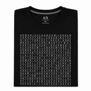 Men's T-Shirt – Word Grid Logo Graphic in Blue