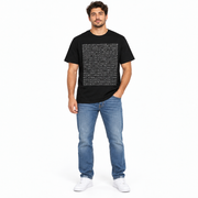 Men's T-Shirt – Word Grid Logo Graphic in Blue