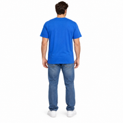 Men's T-Shirt – Word Grid Logo Graphic in Blue