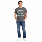 Men's T-Shirt – Milan & New York Graphic, Grey