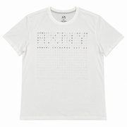 Men's T-Shirt – Word Grid Logo Graphic in Blue