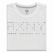 Men's T-Shirt – Word Grid Logo Graphic in Blue