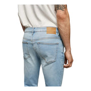 Men's Skinny Fit Light Wash Blue Jeans – Sleek & Modern Denim