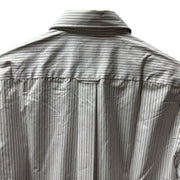 Men's Striped Long Sleeve Shirt – Timeless & Elegant, Off-White